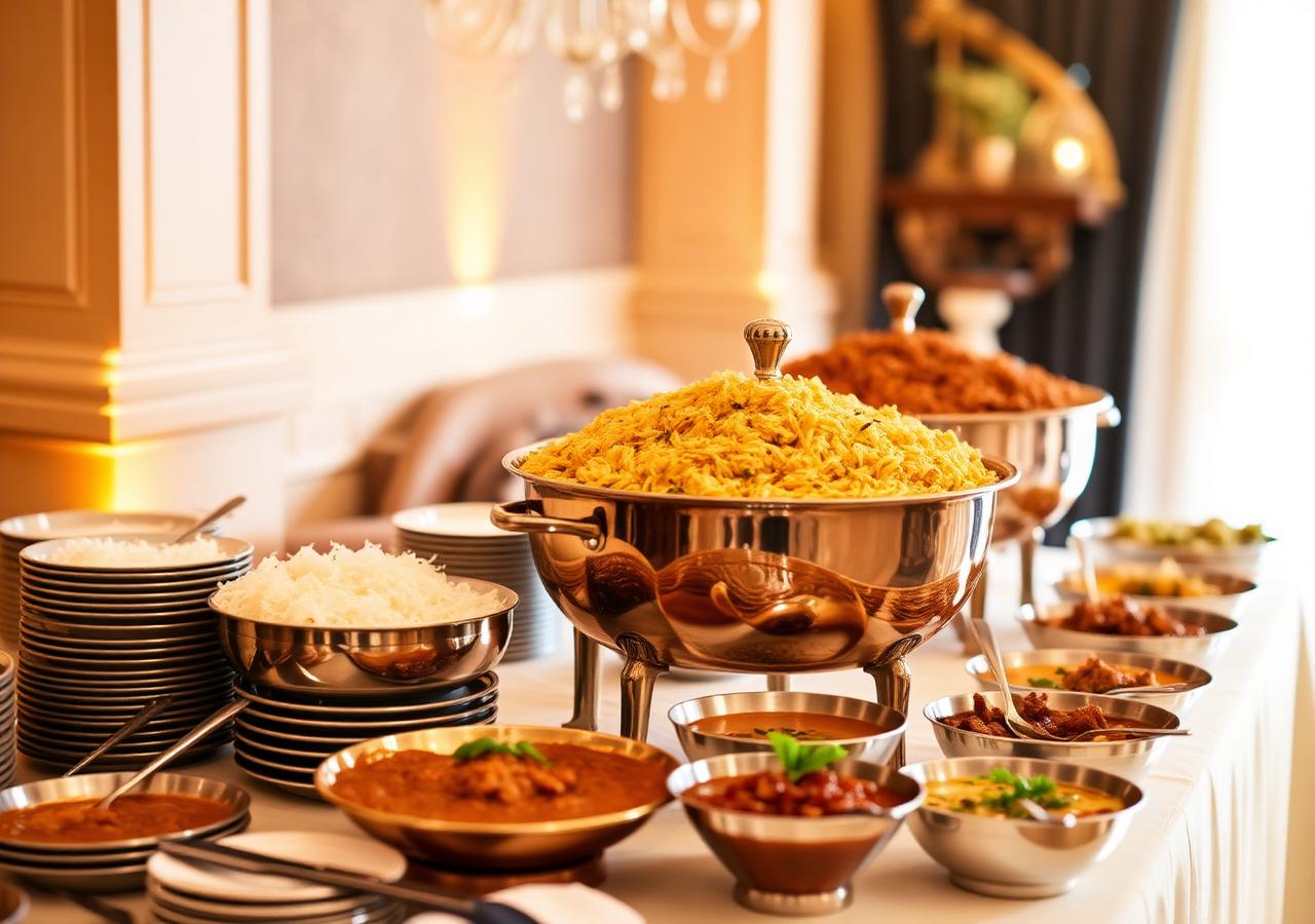 Catering buffet spread